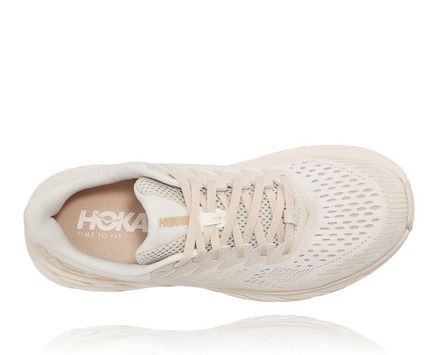 Zapatillas Running Hoka One One Mujer - Clifton 7 - Blancas - QVO389740